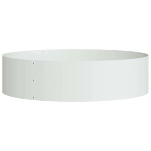 vidaXL Anneau de jardinière Blanc 80 x 80 x 20 cm Acier laminé à froid