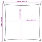 vidaXL Voile d'ombrage 160 g/m² Terre cuite 3x3 m PEHD