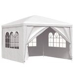 vidaXL Tente de réception 3 x 3 m Blanc