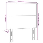 Tête de lit LED vidaXL Gris foncé 80 cm en velours côtelé