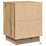 vidaXL Cabinet de chevet avec chêne artisanal 39 x 34.5 x 50 cm