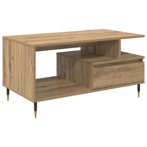 vidaXL Table basse Chêne artisanal 90 x 49 x 45 cm Bois d'ingénierie