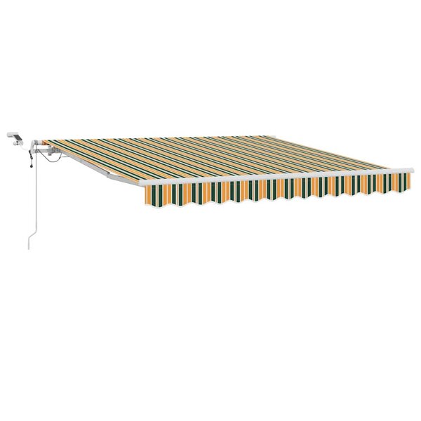 vidaXL Auvent Rétractable Vert et jaune 300 x 250 cm