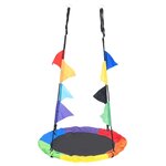 vidaXL Balançoire arc-en-ciel avec fanions 100 cm
