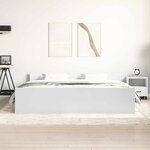 vidaXL Cadre de lit sans matelas blanc 200x200 cm