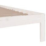 vidaXL Cadre de lit sans matelas blanc bois massif 120x200 cm