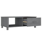 vidaXL Table basse HAMAR Gris foncé 100x55x35 cm Bois massif de pin