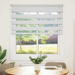 vidaXL Store zèbre blanc 125x150 cm largeur du tissu 120 9cm polyester