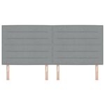 vidaXL Tête de lit LED avec des lumières à LED Gris clair 200 cm tissu