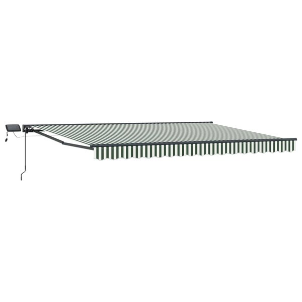 vidaXL Cadre de store manuel avec LEDs Vert  Blanc  Anthracite 5 x 3 m
