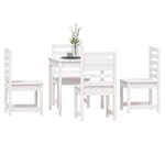 vidaXL Ensemble à manger de jardin 5 Pièces blanc bois massif de pin