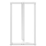 vidaXL Pieds de table de bar en T  2 pièces  blanc  60 x 35 x (100-101) cm  acier