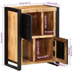 vidaXL Buffet 55x35x70 cm bois de manguier brut massif