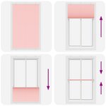 vidaXL Store plissé rose 115x200 cm largeur du tissu 114 4cm polyester