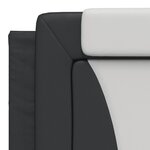 vidaXL Cadre de lit sans matelas noir et blanc 180x200 cm similicuir