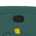 vidaXL Fauteuil inclinable de massage vert foncé tissu