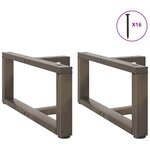 vidaXL Pieds de table basse en T  2 pièces  noir  60 x 25 x (30-31) cm  acier