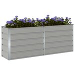 vidaXL Jardinière Gris clair 480 x 50 x 45 cm Acier galvanisé