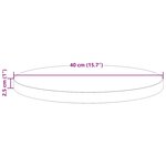 vidaXL Dessus de table Blanc Ø40x2 5 cm Bois de pin massif