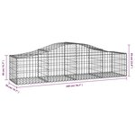 vidaXL Paniers à gabions arqués 50 Pièces 200x50x40/60 cm fer galvanisé