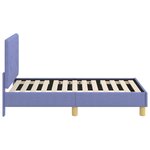 vidaXL Cadre de lit pour tout-petit avec tête de lit Bleu denim tissu