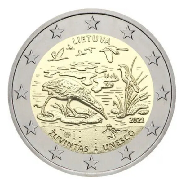 2 euros commémorative Lituanie 2021 - Réserve de biosphère de uvintas.