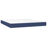 vidaXL Matelas de lit à ressorts ensachés fermeté moyenne Bleu 160x200x20 cm Tissu
