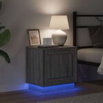 vidaXL Cabinet de chevet Gris 44 x 34 5 x 45 cm Bois d'ingénierie