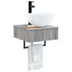 vidaXL Basin de lavage mural Sonoma gris 40 x 41 x 40 5 cm