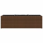 vidaXL Jardinière avec 3 pots marron 105x30x32 cm résine tressée