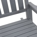 Fauteuils Bascule de jardin vidaXL 2 Pièces Gris clair 70x92x107.5 cm HDPE