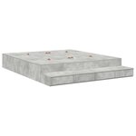 vidaXL Cadre de lit gris béton 200x200 cm