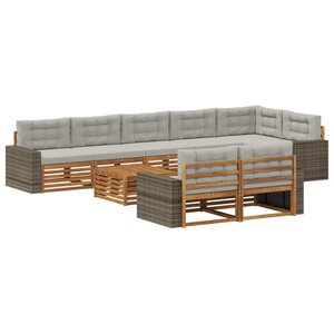 vidaXL Ensemble de canapés d'extérieur 9 pc