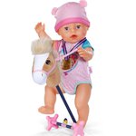 Zapf Creation 837375 - Baby born Set de cheval à baton 43 cm