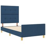 vidaXL Cadre de lit avec tête de lit Bleu 80 x 200 cm tissu