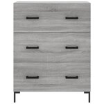 vidaXL Buffet haut Sonoma gris 69 5x34x180 cm Bois d'ingénierie