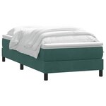 vidaXL Sommier à lattes de lit et matelas vert foncé 80x220 cm velours