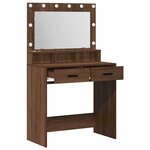 vidaXL Coiffeuse Chêne brun 79 x 41 x 135 cm Bois d'ingénierie