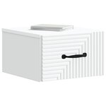 vidaXL Cabinet de chevet mural 2 Pièces Blanc 34 5 x 33 x 20 cm