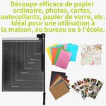 ACROPAQ Massicot A3  B4  A4  B5  A5  B6- Coupe Papier  8 feuilles à la fois- Guillotine 2 barres d'acier- Règle magnétique amovible