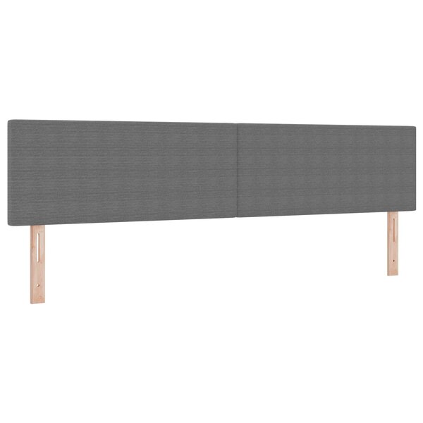 vidaXL Tête de lit LED avec tête de lit Gris clair 200 cm Polyester