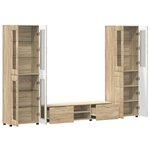 vidaXL Ensemble meuble TV FLORIN Chêne Sonoma Bois d'ingénierie