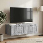 vidaXL Meuble TV mural Sonoma gris 98 x 41 x 30 cm Bois d'ingénierie