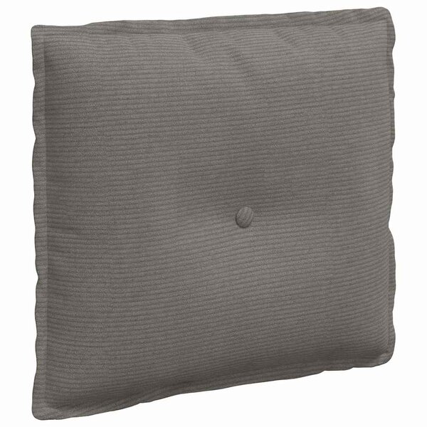 vidaXL Coussin de Dos Gris clair 50 x 45 cm Tissu en velours côtelé