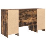 Bureau vidaXL Chêne fumé 140x49x76 cm Bois d'ingénierie