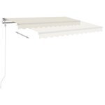 vidaXL Auvent manuel rétractable 450x300 cm Crème