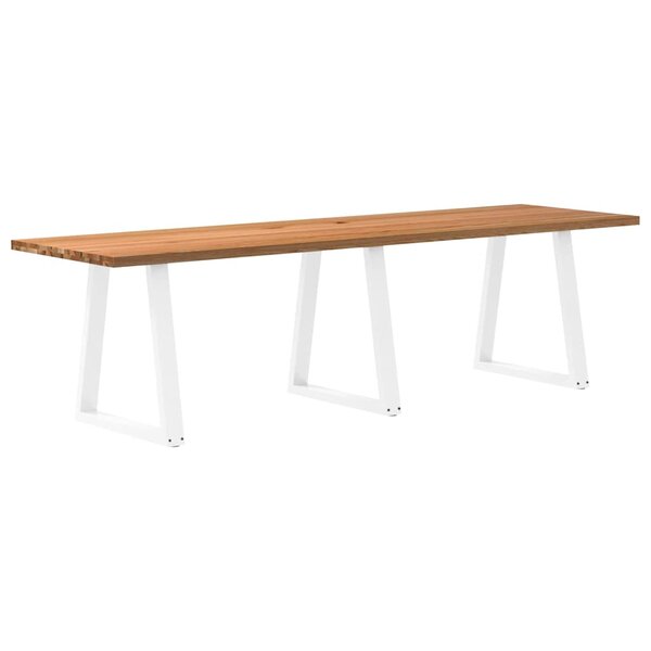 vidaXL Table à manger marron clair 280x80x74 cm rectangulaire