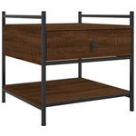 vidaXL Table basse chêne marron 50x50x50 cm bois d'ingénierie
