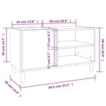 vidaXL Armoire à disques blanc brillant 84 5x38x48cm bois d'ingénierie