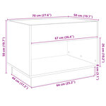 vidaXL Table basse avec LED infini chêne fumé 70x50x50 cm